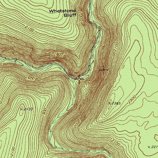 Topographic Map of South Fork Roaring Branch, VT