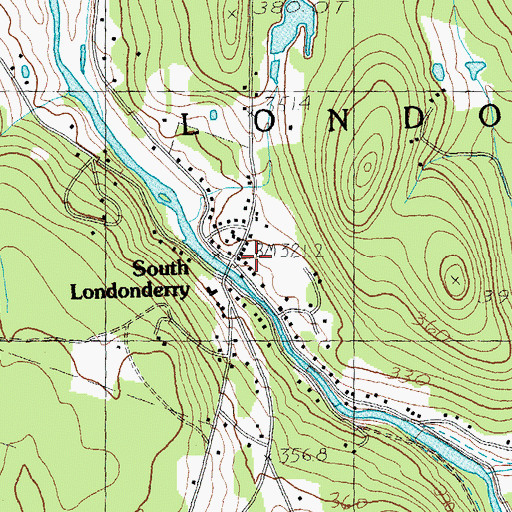 Topographic Map of South Londonderry, VT