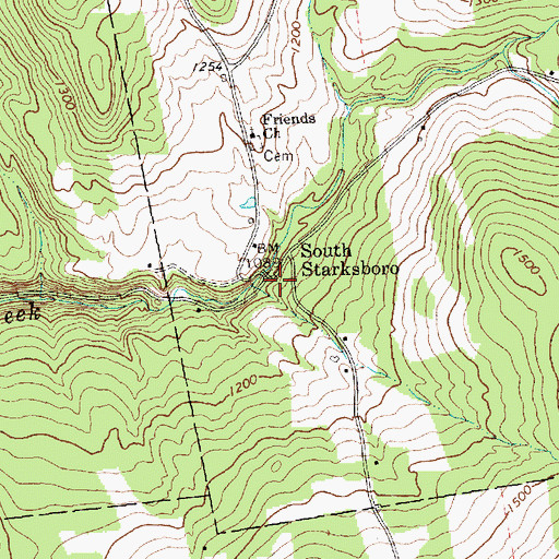 Topographic Map of South Starksboro, VT