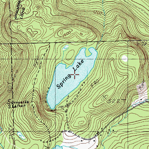 Topographic Map of Spring Lake, VT