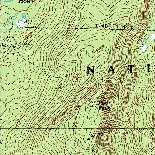 Topographic Map of Staples Trail, VT