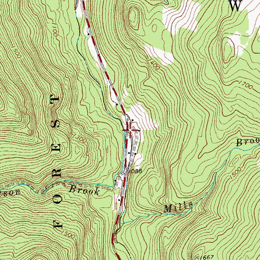 Topographic Map of Stetson Brook, VT