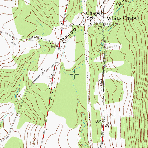 Topographic Map of Stratton Brook, VT