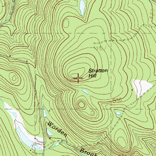 Topographic Map of Stratton Hill, VT