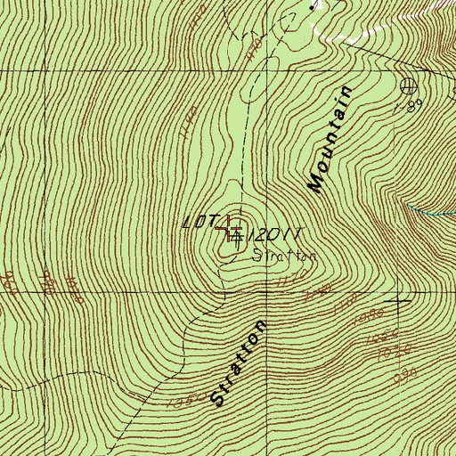 Topographic Map of Stratton Mountain, VT