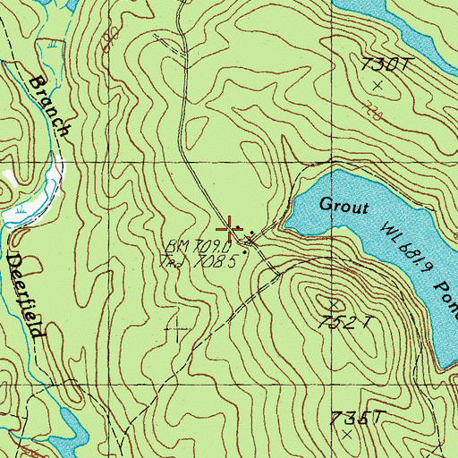 Topographic Map of Stratton Mountain Camp, VT