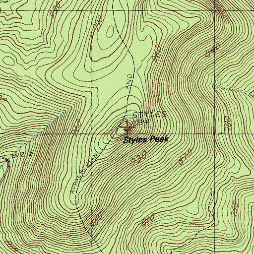 Topographic Map of Styles Peak, VT