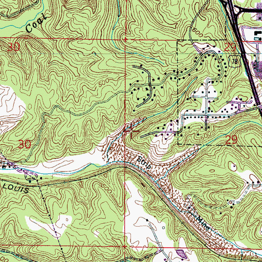 Topographic Map of Lindbergh Number 6 Mine, AL