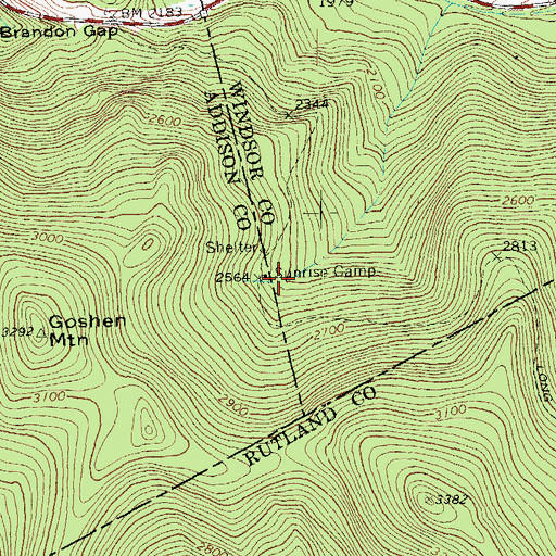 Topographic Map of Sunrise Camp, VT