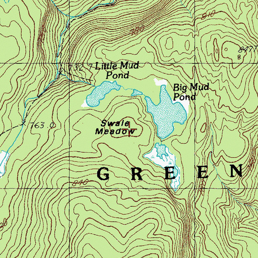Topographic Map of Swale Meadow, VT