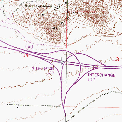 Topographic Map of Interchange One Hundred Twelve, AZ