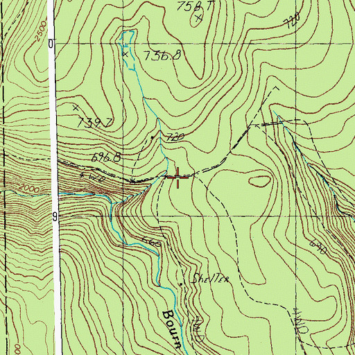 Topographic Map of Swezey Camp, VT