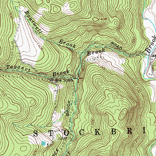 Topographic Map of Taggart Brook, VT