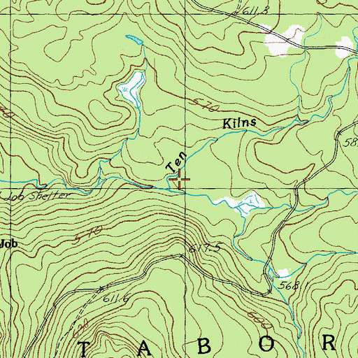 Topographic Map of Ten Kilns Brook, VT