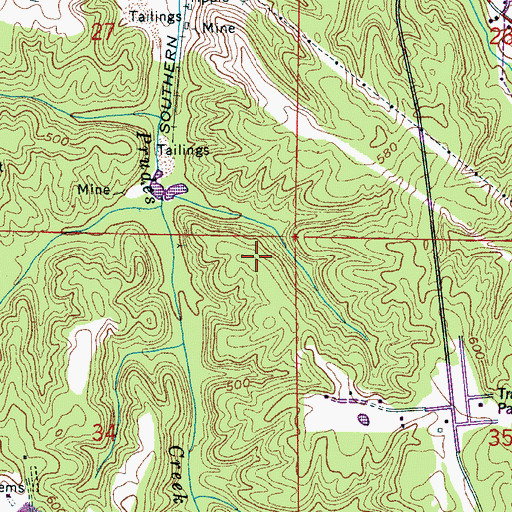 Topographic Map of Rock Slope Number 4 Mine, AL