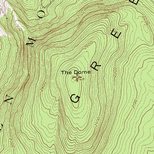 Topographic Map of The Dome, VT