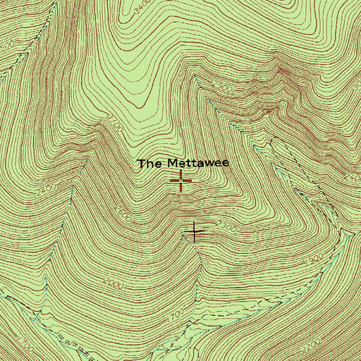 Topographic Map of The Mettawee, VT