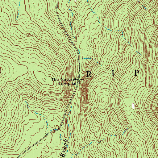 Topographic Map of The Natural Turnpike, VT