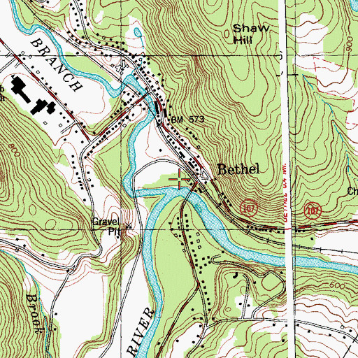 Topographic Map of Third Branch White River, VT