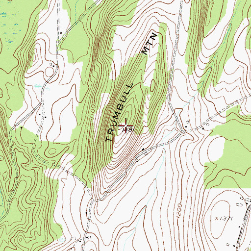 Topographic Map of Trumbull Mountain, VT