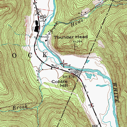 Topographic Map of Tunnel Brook, VT