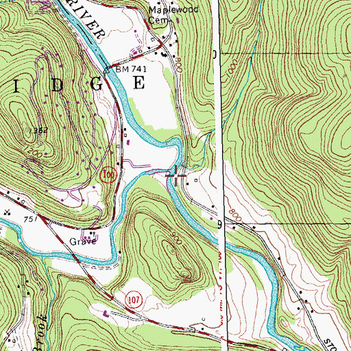 Topographic Map of Tweed River, VT