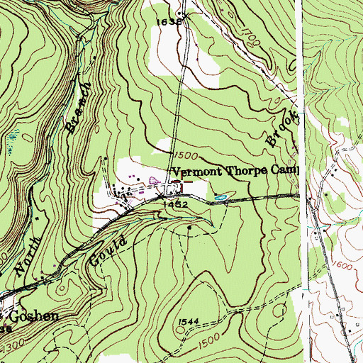 Topographic Map of Vermont Thorpe Camp, VT