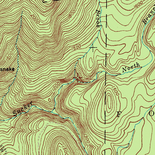 Topographic Map of Voters Brook, VT