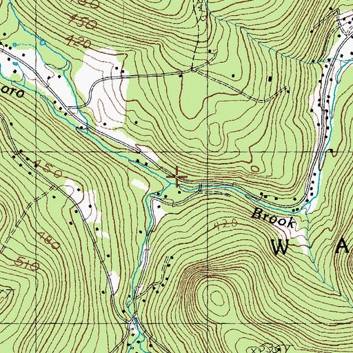 Topographic Map of Waite Brook, VT