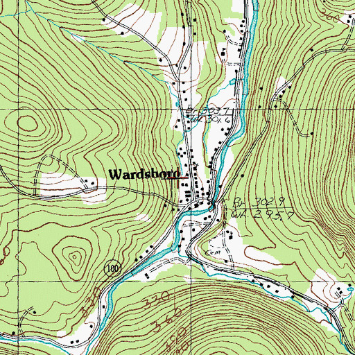 Topographic Map of Wardsboro, VT