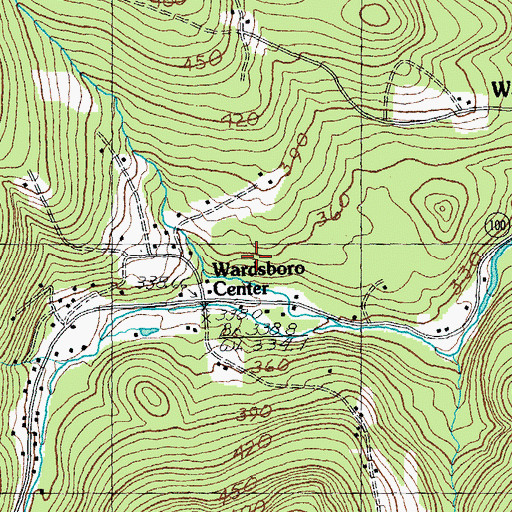 Topographic Map of Wardsboro Center, VT