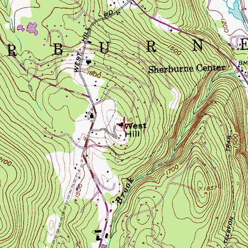 Topographic Map of West Hill, VT
