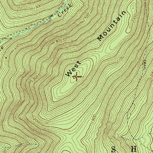 Topographic Map of West Mountain, VT