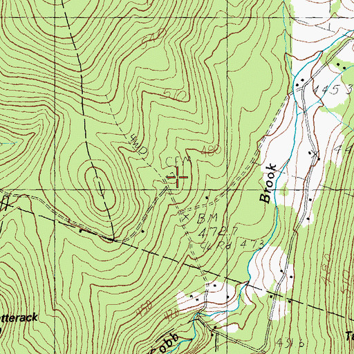 Topographic Map of West Windham Cemetery, VT