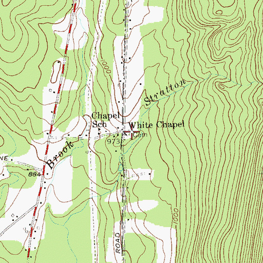 Topographic Map of White Chapel, VT