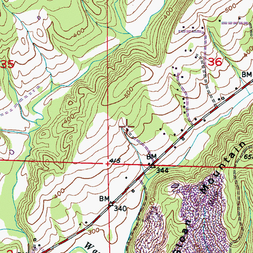 Topographic Map of Wylam Number 4 Mine, AL