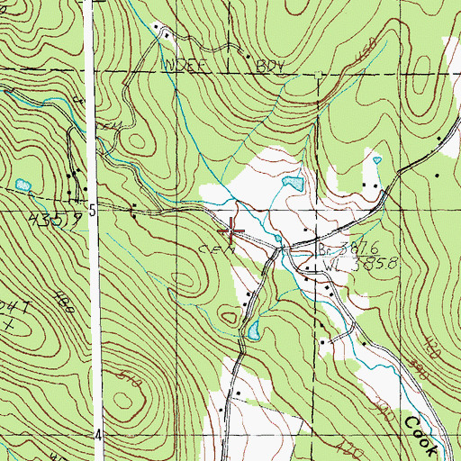 Topographic Map of Winhall Hollow Cemetery, VT