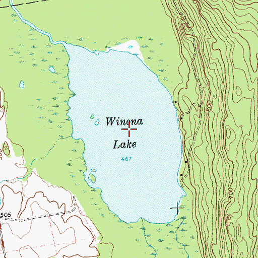 Topographic Map of Bristol Pond, VT