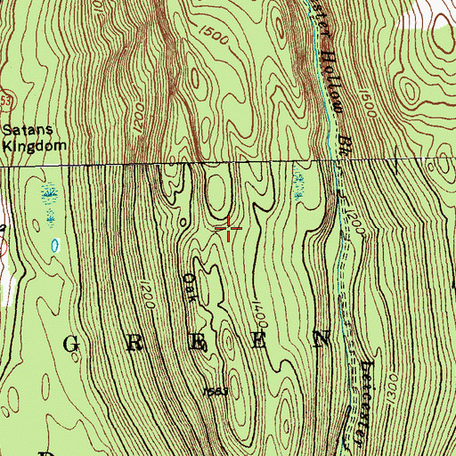 Topographic Map of Chandler Ridge Trail, VT
