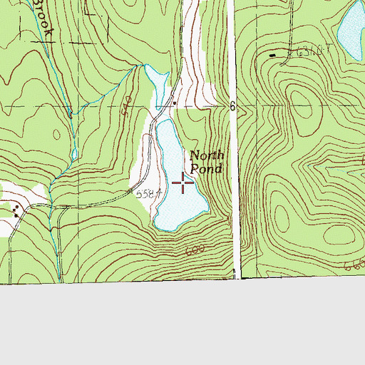 Topographic Map of Pine Lake, VT