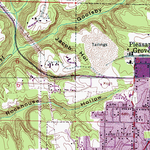 Topographic Map of Dolomite Mine, AL