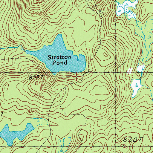 Topographic Map of Bigelow Shelter, VT