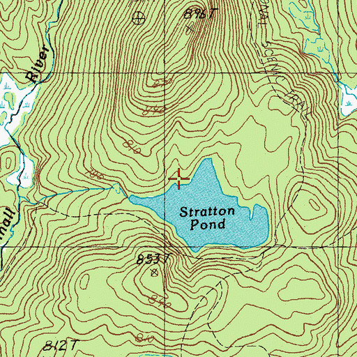 Topographic Map of Stratton View Shelter, VT