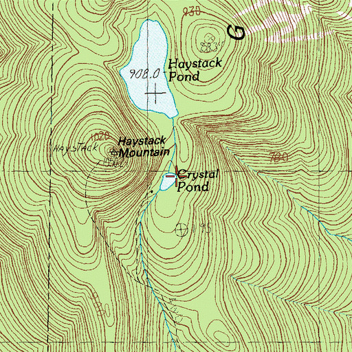 Topographic Map of Crystal Pond, VT