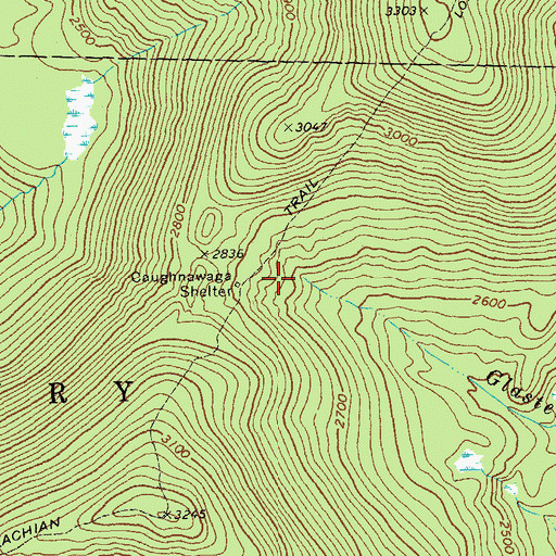 Topographic Map of Kid Gore Shelter, VT
