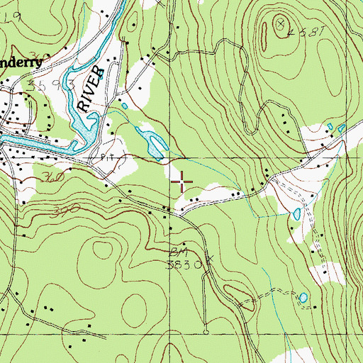 Topographic Map of Viking Cross Country Ski Area, VT