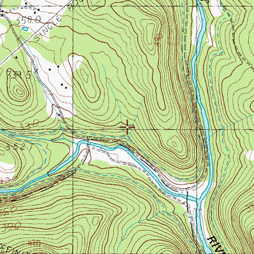 Topographic Map of Ball Mountain Dam Picnic Grounds, VT