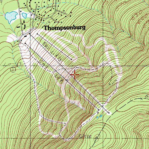 Topographic Map of Magic Mountain Winter Sports Area, VT