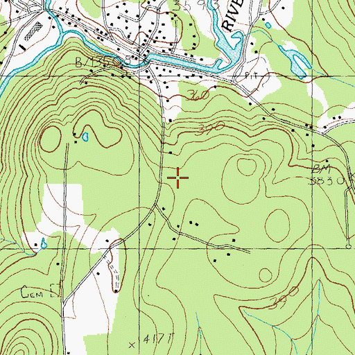 Topographic Map of Viking Winter Sports Area, VT