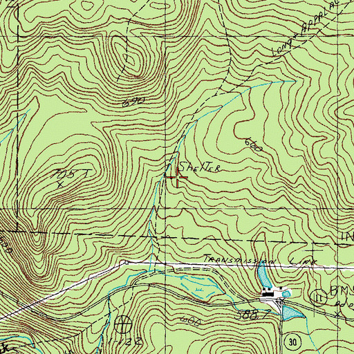 Topographic Map of Bromley Trail Hut, VT